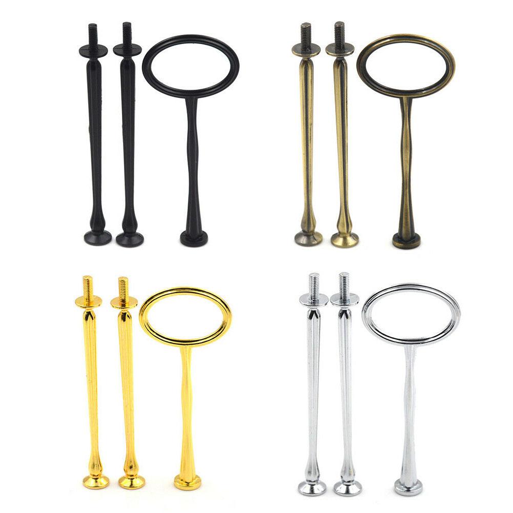 Sales 2/3 Tiers Cake Rod Plate Stand Handle Fitting Hardware Without the Plate Bake Wedding No Cake Tray Kitchen Utensils