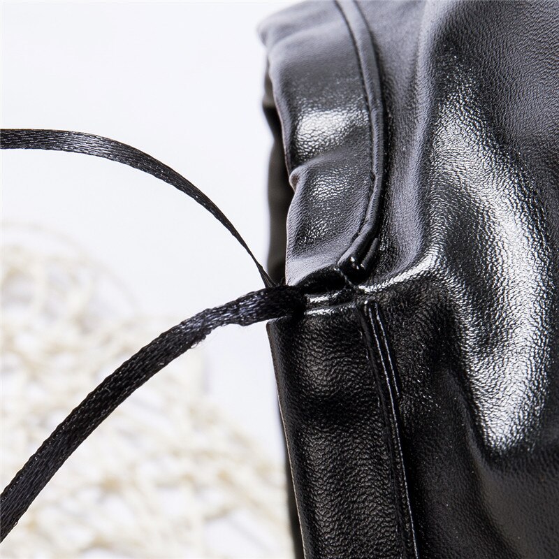 Kvinnor basker solid faux pu läder basker fransk konstnär varm mössa hatt klassisk stil