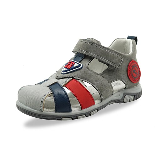 Apakowa jongens sandalen peuter kinderen jongen gesloten teen gladiator sandalen klittenband platte hakken zomer strand wandelschoenen  eu 21-26: 6.5