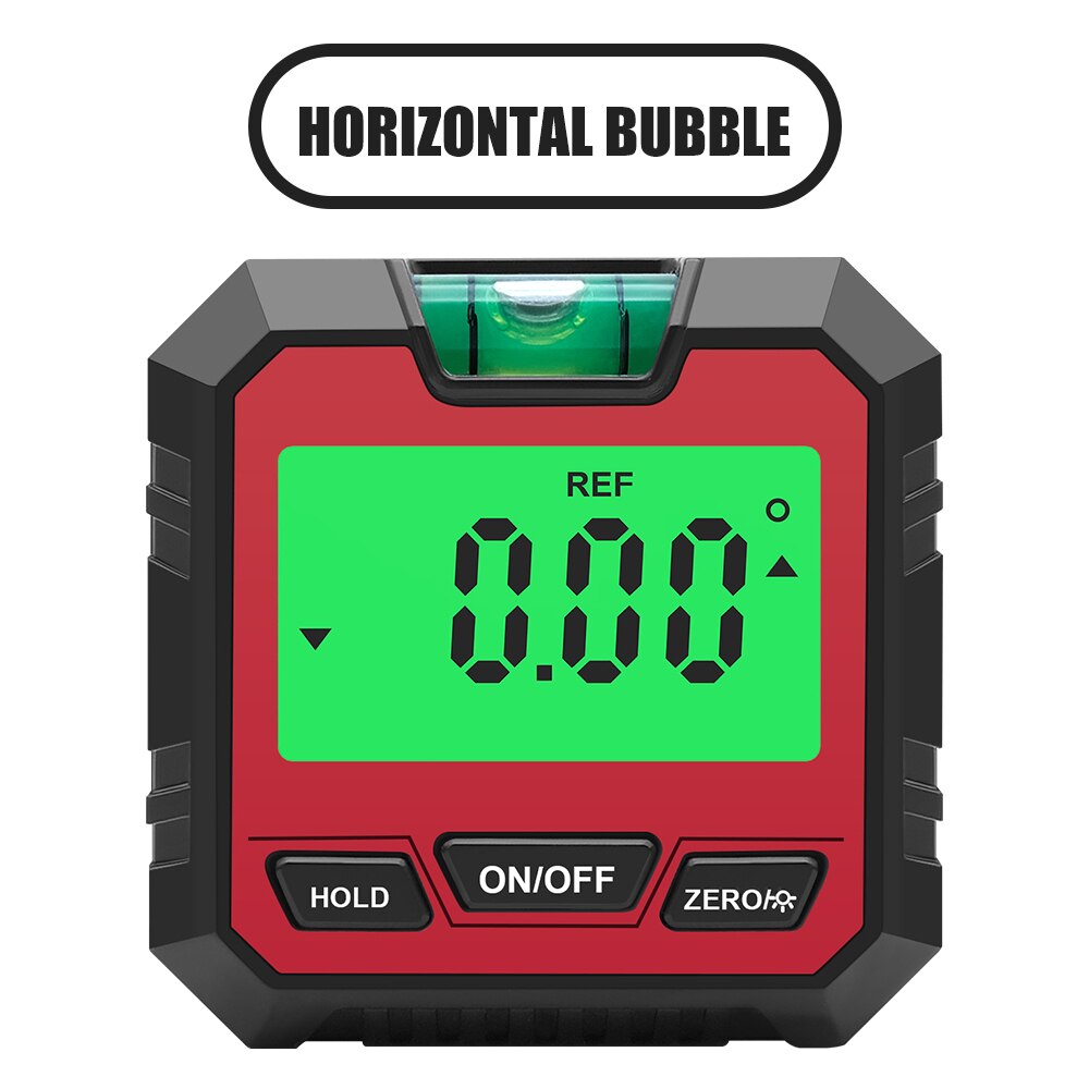 Mini Digital Level Angle Finder Gauge 360° Measure Digital Inclinometer with Magnetic Base Electronic Universal Bevel Protractor: Yellow