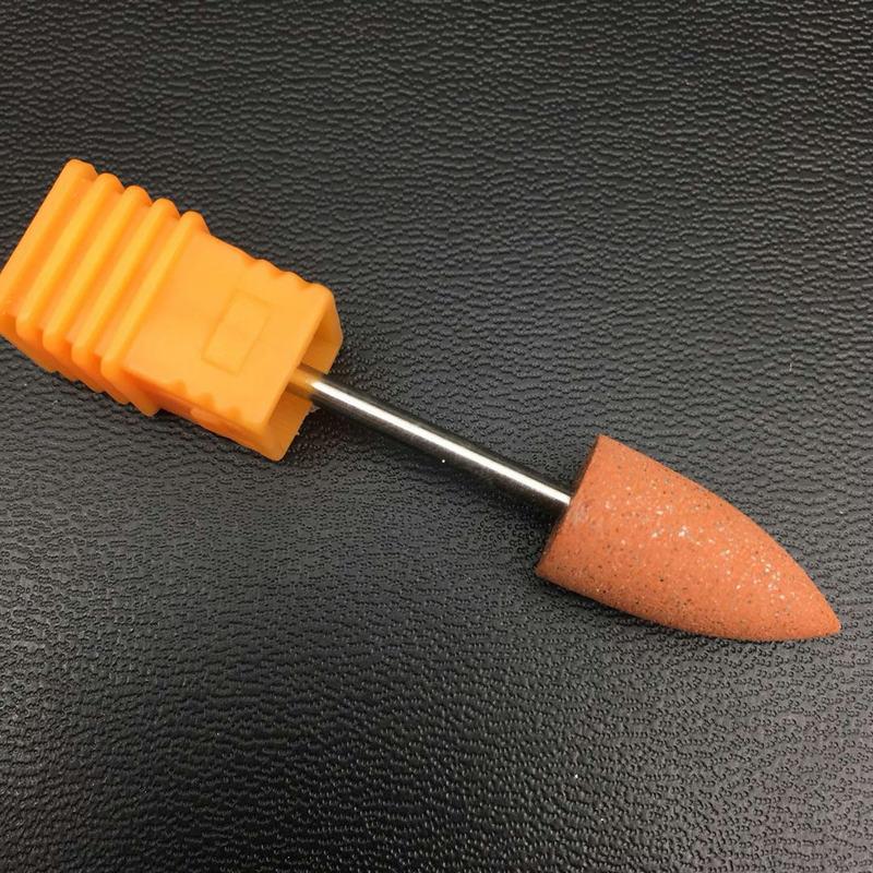 10mm diameter gummi siliciumcarbid spidshoved fleksibel polermaskine neglebor elektrisk manicure maskine tilbehør: 53-06