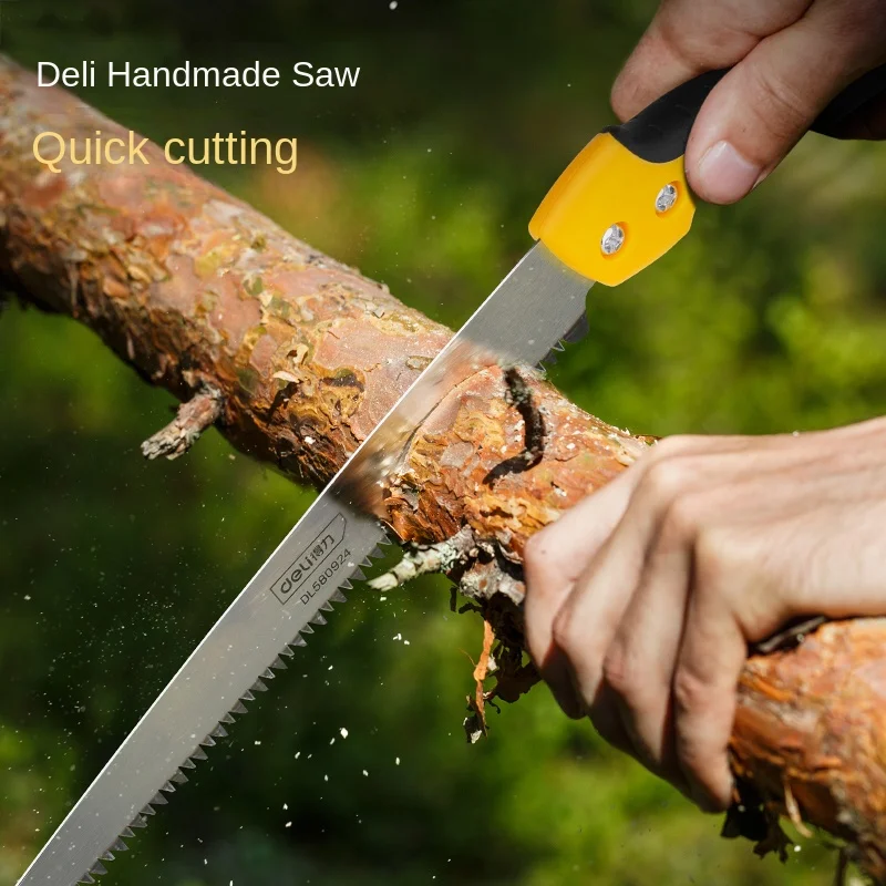 Deli 240/270Mm Handzaag Houtbewerkingsgereedschap Timmerwerk Hout Ijzerzaag Outdoor Houtkap Zagen Huishoudelijke Minituin Zaag Handgereedschap