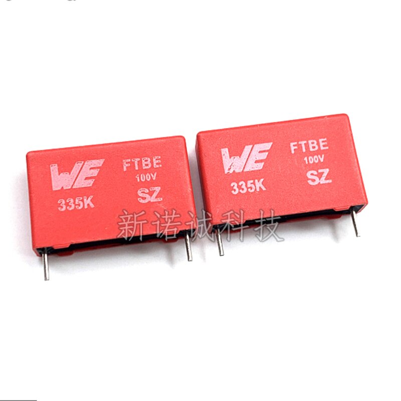 10pcs WE FTBE 100V 335 3.3UF 3U3 100V335 335K 10% Correction Safety Film Capacitors Pitch 22.5mm