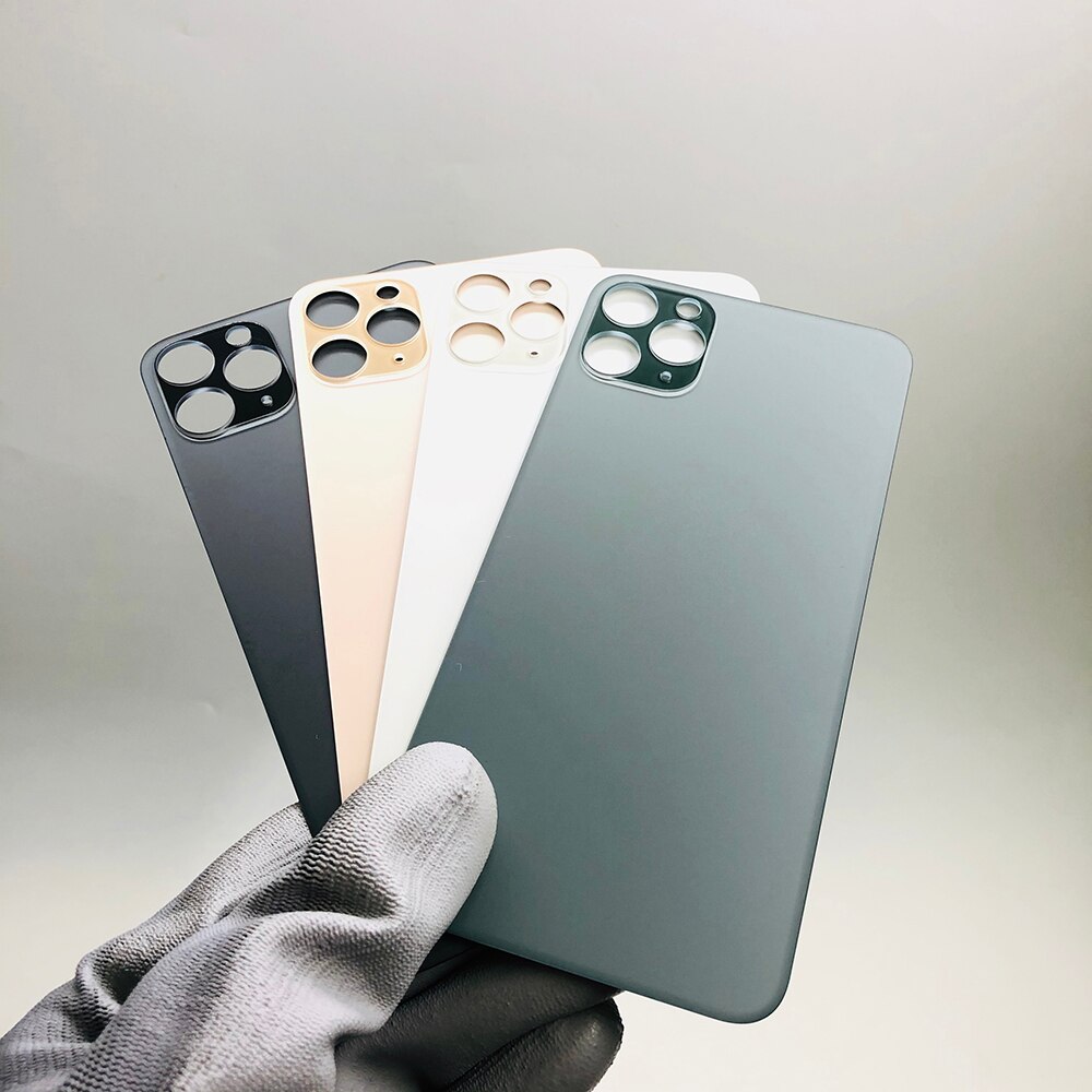 Carcasa de repuesto de cristal trasero con orificio grande para iPhone 11 11Pro 11Pro Max carcasas y marcos para teléfonos móviles