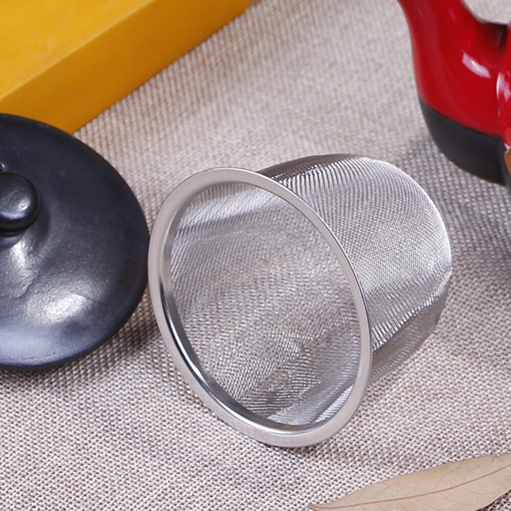 Rustfritt stål mesh te infuser gjenbrukbar te sil tekanne te blad krydder filter drikkevarer kjøkken tilbehør