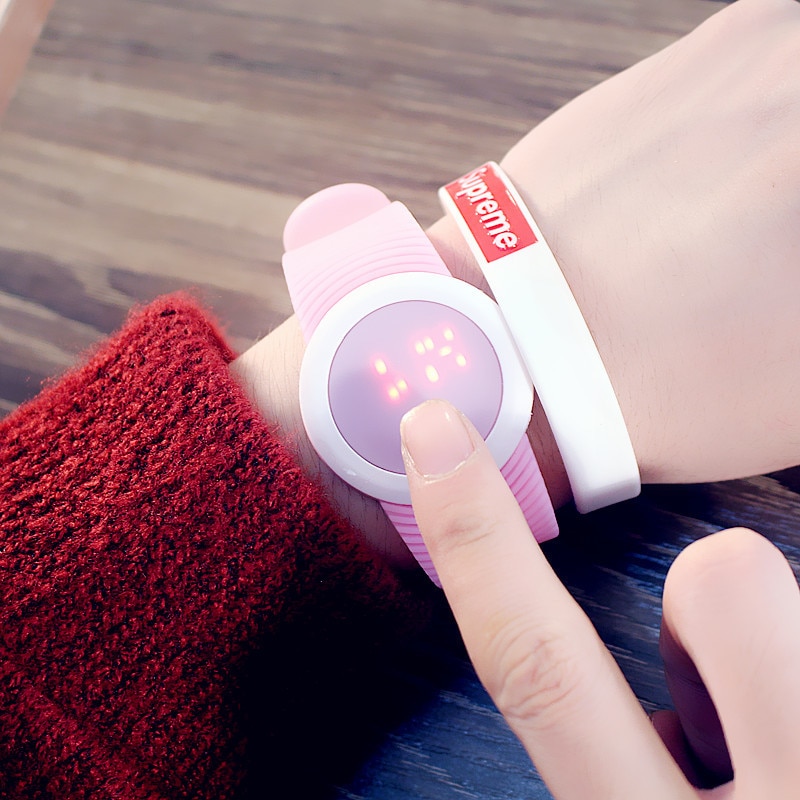 LED Kühlen Ultra-dünne Frauen Elektronische Uhr lässig Damen Uhren für freundlicher freundlicher Mädchen Armbinde uhr