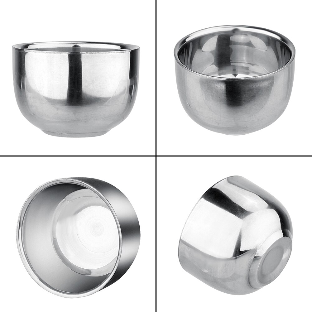 Coffee Milk Mugs Stainless Steel Espresso Mini Thickened Double Layer Soap Cup Heat Insulation Smooth Shaving Mug Bowl Pitcher