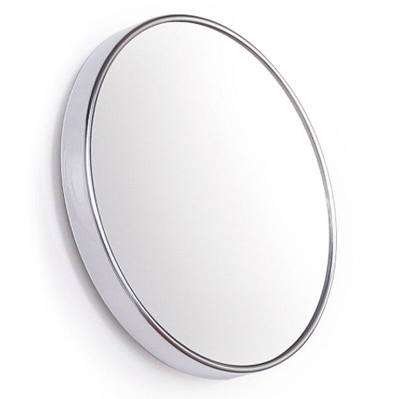 Espejo de pared espejo con ventosa de succión para baño espejo de absorción de perforación gratis HD 5 veces nificación