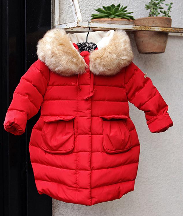 Baby Meisjes Jas Herfst Winter Jacker Voor Meisjes Jas Kids Warm solid Hooded Kinderen Bovenkleding Jas Voor Meisjes Kleding: Rood / 2T