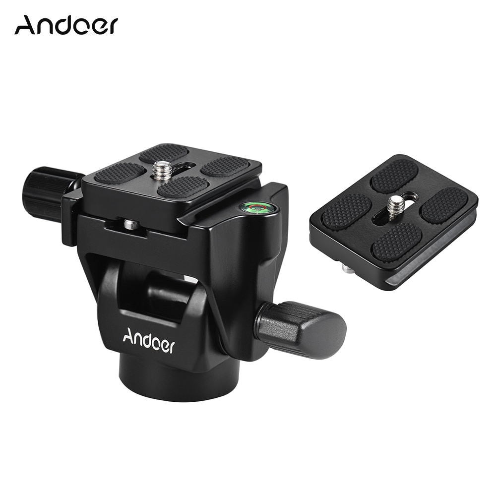 Andoer 1pcs 2pcs Quick Release Plate with M-12 Monopod Tilt Head Panoramic Head Telephoto Bird Watching