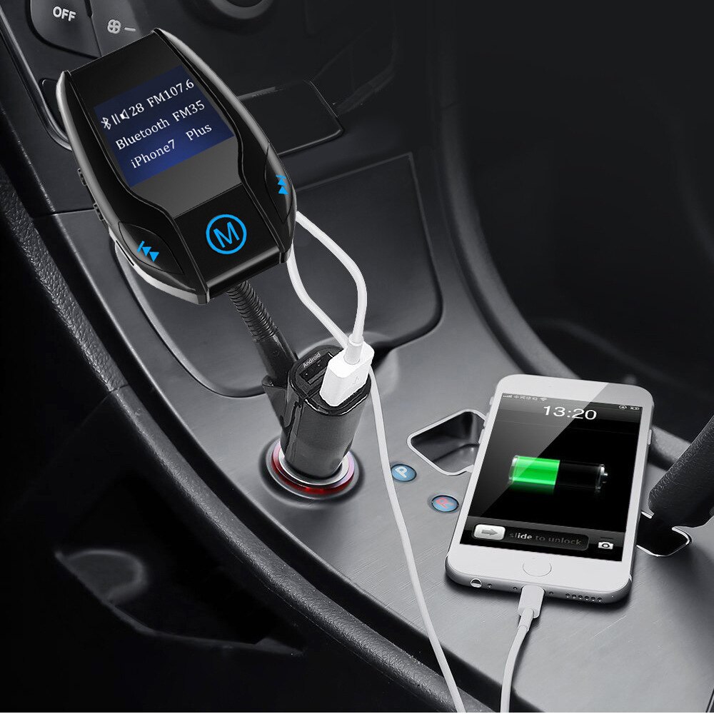 Car Mp3 Player Radio Audio Transmitter Fm Modulator Bluetooth Car Kit Stereo Receiver Transmiter Transmisor Fm USB Fast Charging