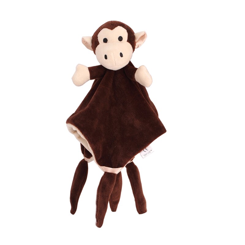 Soft Appease Towel Baby Toys Soothe Reassure Sleeping Animal Blankie Rattles comforter plush Bebes Toys Doll baby towels newborn: coffee monkey