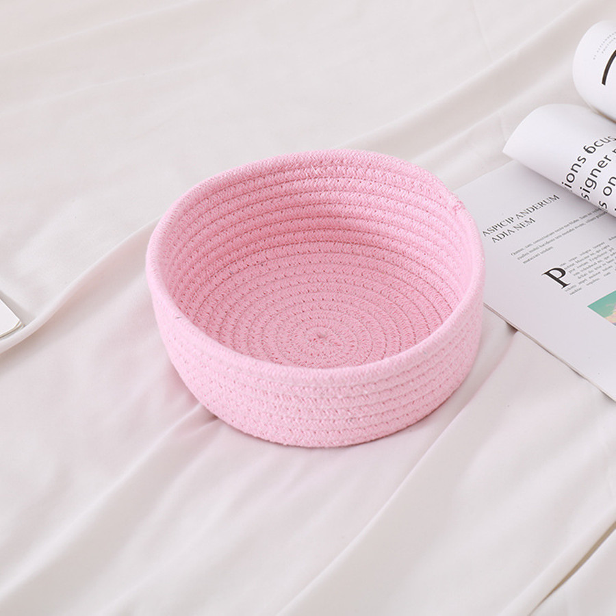 Ronde Desktop Opbergmanden Sieraden Sleutel Afstandsbediening Organisator Slaapzaal Slaapkamer Bureau Speelgoed Cosmetische Boek Pen Dozen: Sky Blue