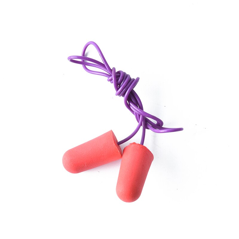 1 paar zachte, lichte schuim oordopjes, beschermers, oordopjes, 5 kleuren: Rood