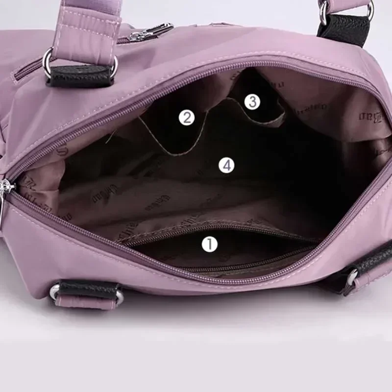 Tote taske håndtaske skuldertaske til kvinder nylon vandtæt stor kapacitet shopping crossbody taske dame messenger tasker håndtasker