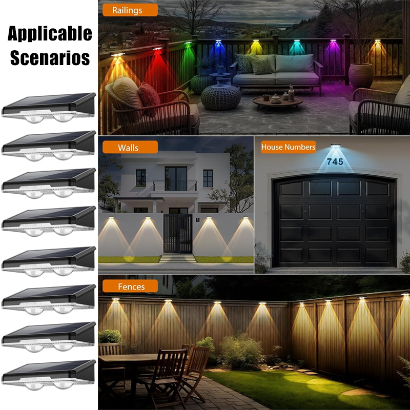 Solar LED-licht Solar wandlamp buiten IP65 waterdichte hoge helderheid lichtgevende verlichting voor buitentuin balkondecoratie
