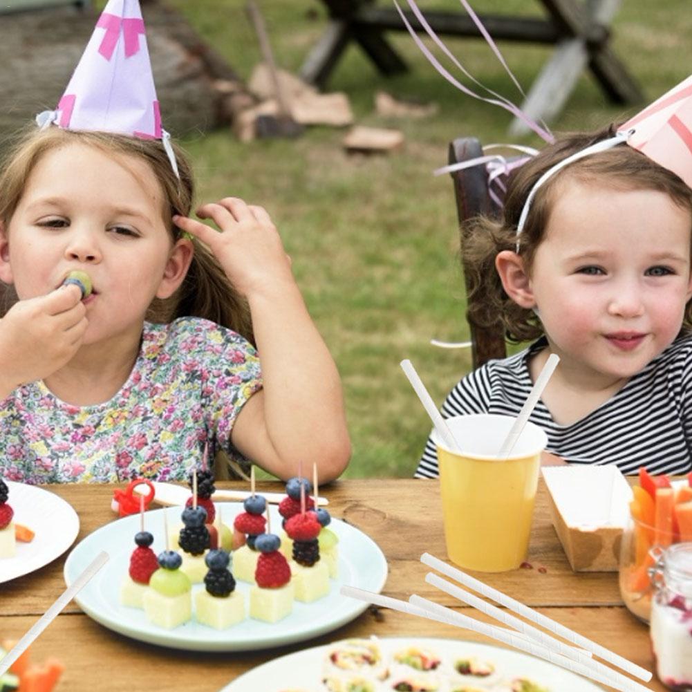25 stuks wegwerpbare puur witte bruiloftsbenodigdheden, verjaardagsfeestdecoratie, drankpapieren rietjes, witte papieren rietjes