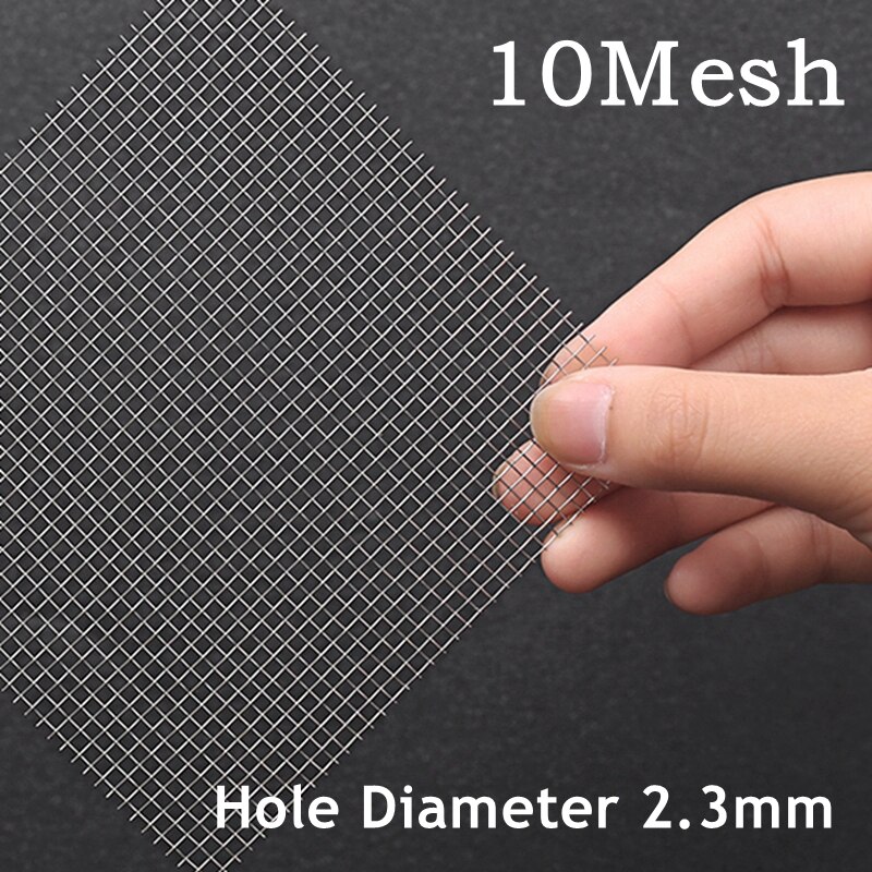 6-400 mesh 304 Stainless Steel Water Filter Mesh Kitchen Tools Food Coffee Wine Screen Filter Wire Net Fabric Screening Strainer: 10Mesh 2.3mm