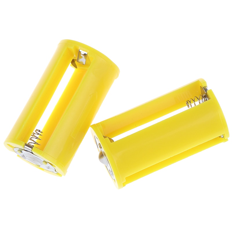 2PCs 3AA to D Parallel Adapter Battery Holder Converter Adapter Switcher Case Box