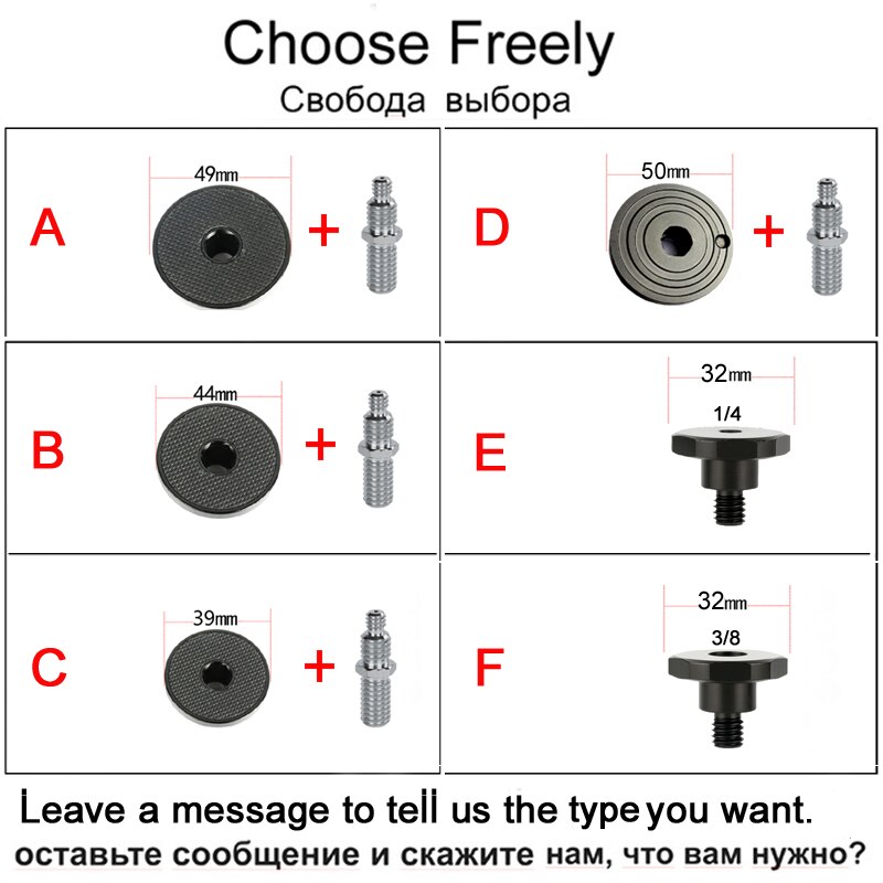 21 estilo 1/4 "3/8" m6 m8 m10 rosca adaptador de montagem do parafuso tripé eixo central monopé placa de rolamento para câmera flash tripé luz: freely choose 1