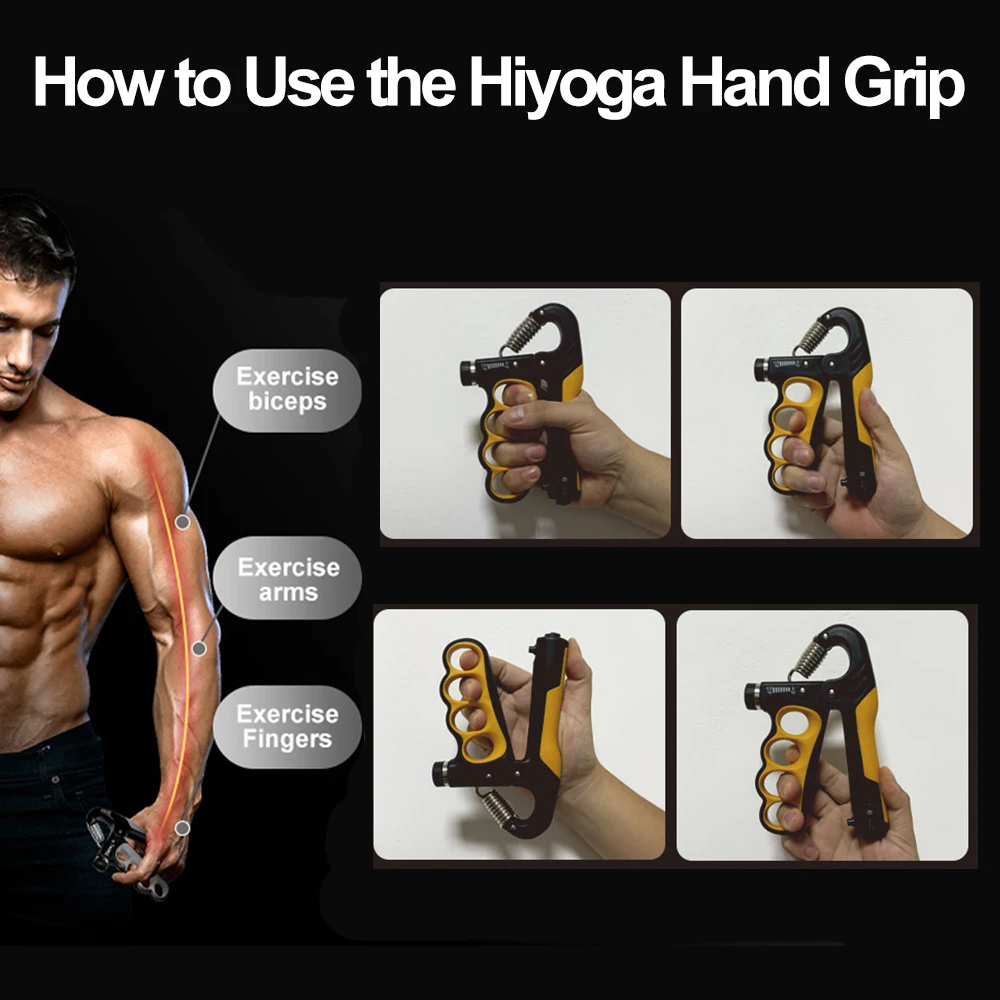 5-100Kg Adjustable Finger And Forearm Strengthening Kit - Improve Grip Strength And Flexibility With Resistance Hand Grippers