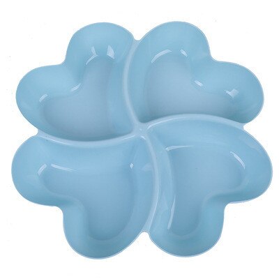 Herz Geformt Obst Platter Kreative Platten Lagerung Box Getrocknete Obst Snack Platten Unterteilt Süßigkeiten Dessert Platte Container Gerichte: blue big