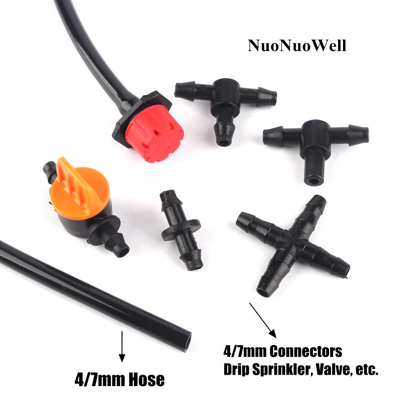 10m 4/7mm Hose Soft PVC Micro Drip Irrigation Tube Plants Flower Sprinkler Watering Pipe Greenhouse Garden Irrigating System