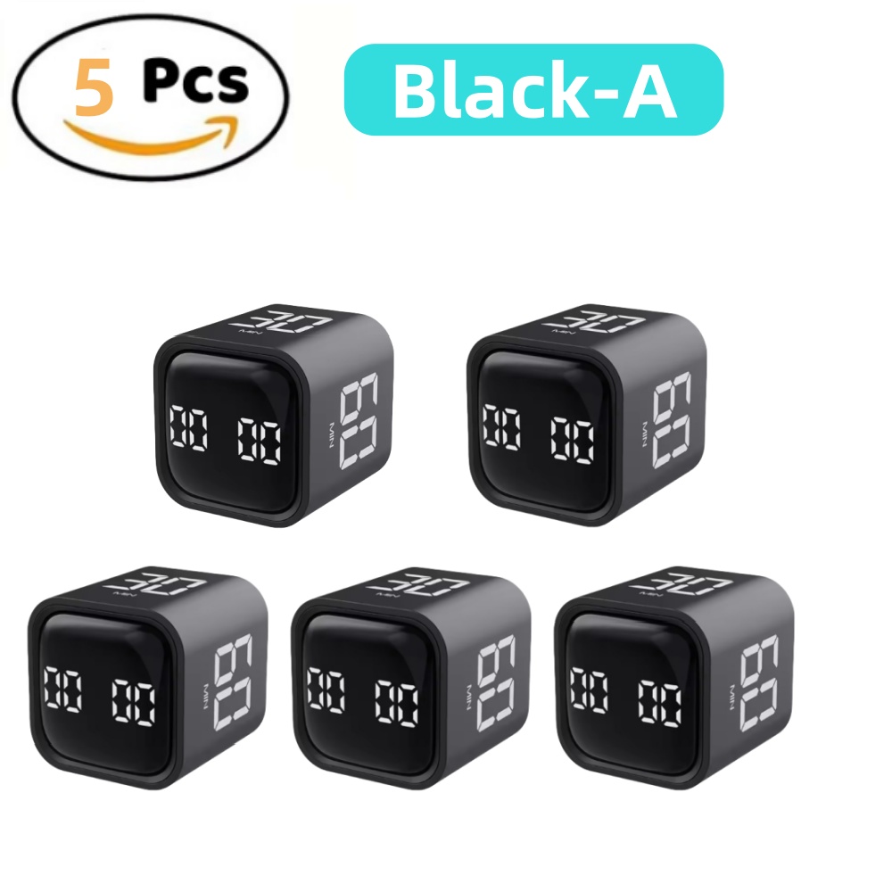 Pomodoro Timer Silent Flip Timer - Digital Visual Study Timer Clock,for Study&kitchen&Shower Cute Time Manager,5/10/25/50min: Clear