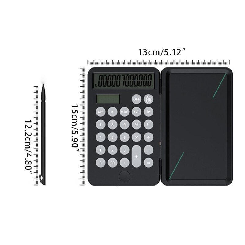 Digit Calculators w/Portable LCD Handwriting Screen Writing Tablet 12-digit Display Ultra-thin Business Student Notepad