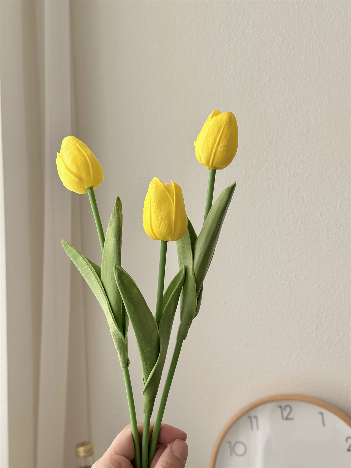 Tulip imitation flower home decoration decoration floral art bedroom decoration immortal bouquet: Yellow