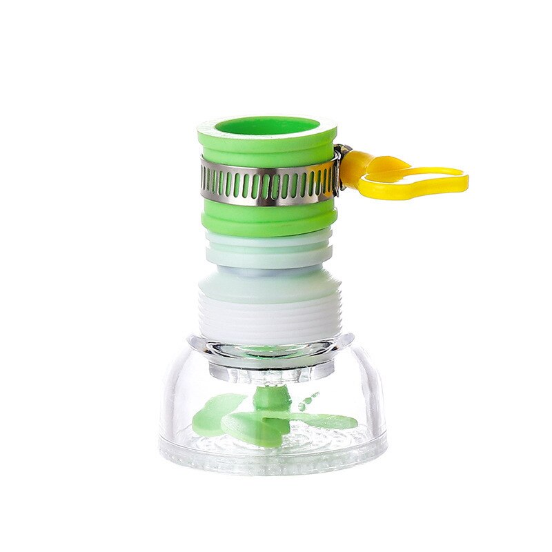 Kraan Roterende Water Dispenser Kan Verlengen Tarwe Rijst Steen Filter Douche Huishouden Keuken Anti-Spatten Filter Waterzuiveraar: 3 generation green