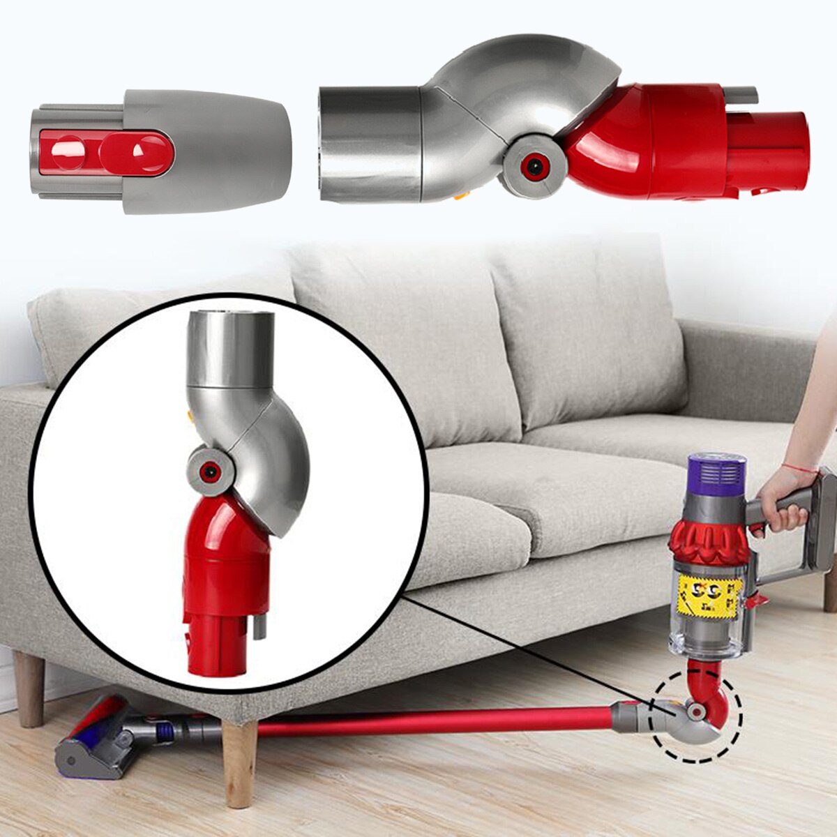 For Dyson V7 V8 V10 V11 Quick Release Top Adaptor Tool Bottom Adapter 967762-01 Replacement Accessories