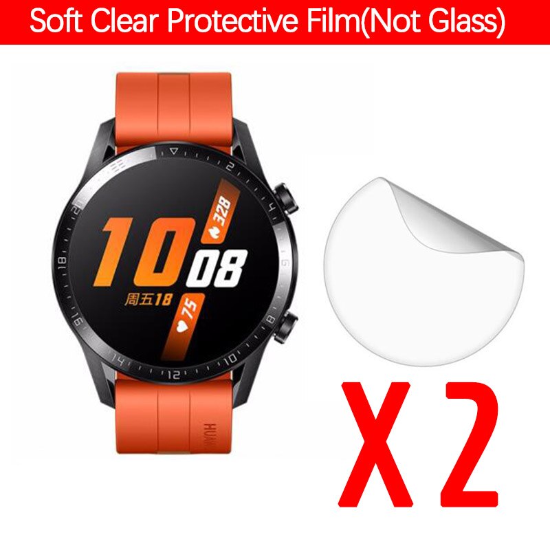 Soft Clear Protective Films For Huawei Watch GT 2 GT2 42MM 46MM Smart watch Full Screen Protector Cover Film (Not Glass): 2PCS / For GT2 42MM