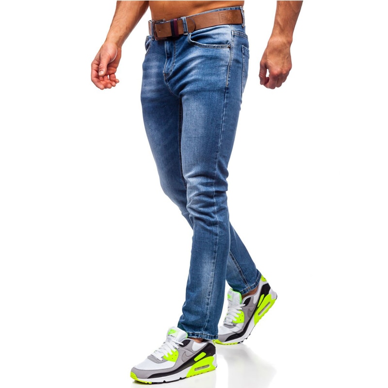 Jeans Men Spring and Autumn Eurocode Men's Straight Tube Business Casual Slim Jeans for Men