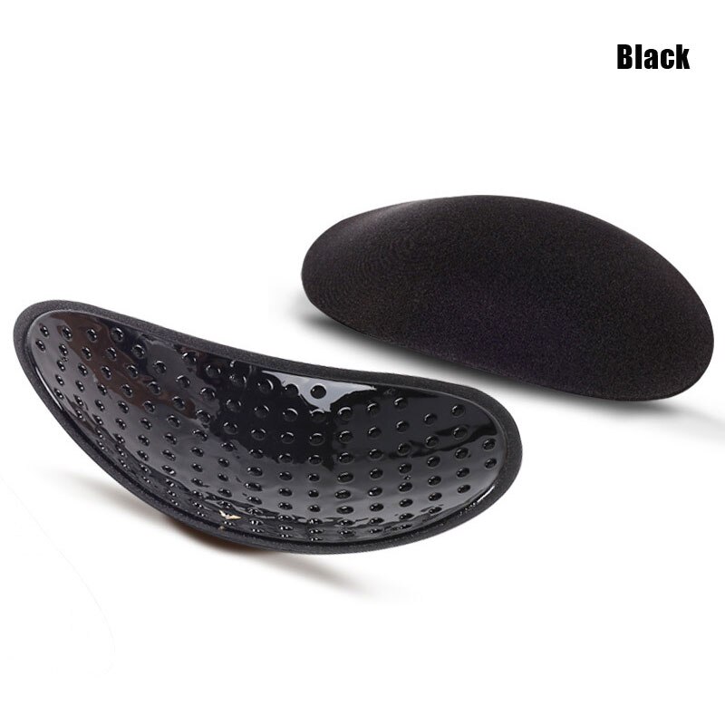 Silicone Shoulder Push-up Pads 1Pair For Women Men Clothing Non-Slip Invisible Adhesive Shoulder Enhancer Reusable Shoulder Pad: Black