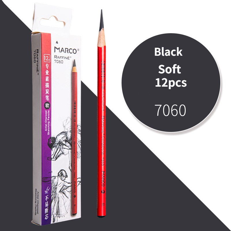 Charcoal Pencil Sketch Highlights Pencil White Sketch pencil Art Students Artist Beginner Hand-painted Painting Set: K