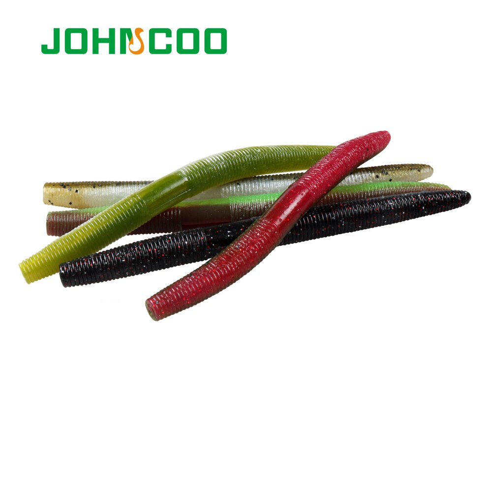 Johncoo 10pcs Soft Plastic Stick Bait 13.5cm 9.8g Soft Baits Salt-Impregnated Stick Bait Bait Bulk Bass Plastics Worm Soft Lures