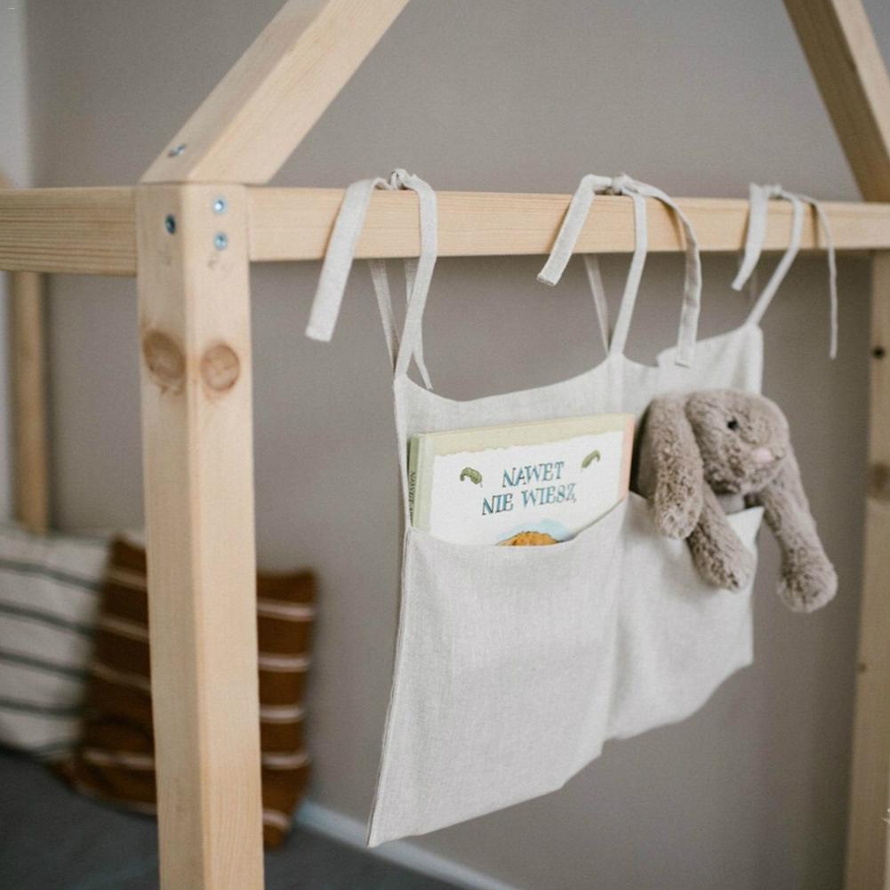 QXPDD Baby kinderkamer organizer baby luier caddy hangende organizer voor kleding luiers speelgoed, ophangen aan kribbe, commode of muur, wit