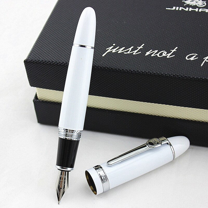 JINHAO – stylo-plume large 18kgp 159mm, couleurs blanches, à la , 0.5