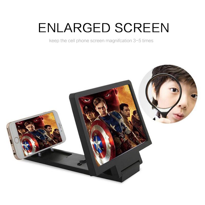 3D pantalla amplificador portátil teléfono móvil lupa soporte para HD protección de los ojos de pantalla plegable ampliada amplificador