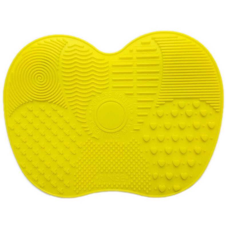 Siliconen Brush Cleaner Cosmetische Make Up Wassen Borstel Gel Cleaning Mat Foundation Make-Up Borstel Cleaner Pad Scrubbe Boord Gereedschappen: YELLOW