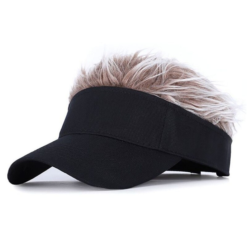 Ademend Nep Haar Cap Zomer Golf Baseball Cap Met Zonneklep Toupet Hoeden Heren Vrouwen Spiked Haren Pruik Hoed Hip hop Hoed: Type A