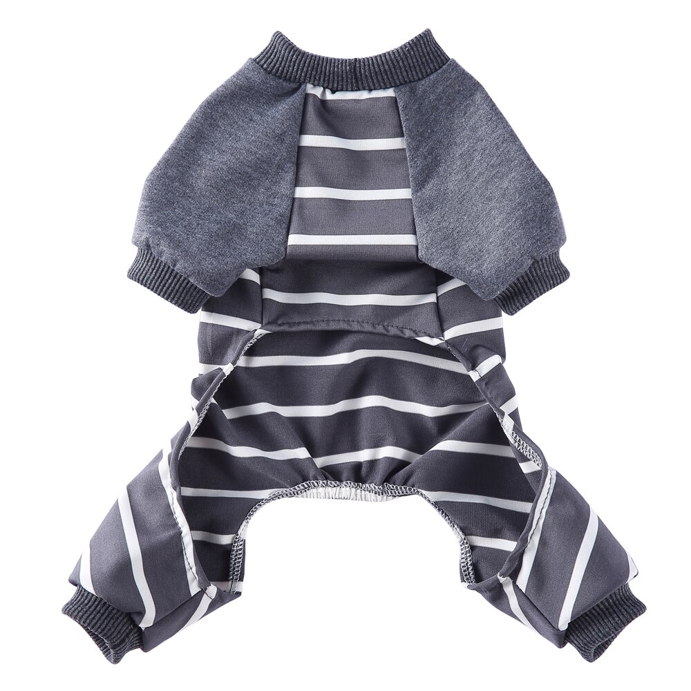 Pijama de perrito de algodón puro para mascotas pequeñas, mono a rayas para perros y gatos, ropa interior cálida para el hogar, disfraz para perros, gatos, Chihuahua y Yorkshire