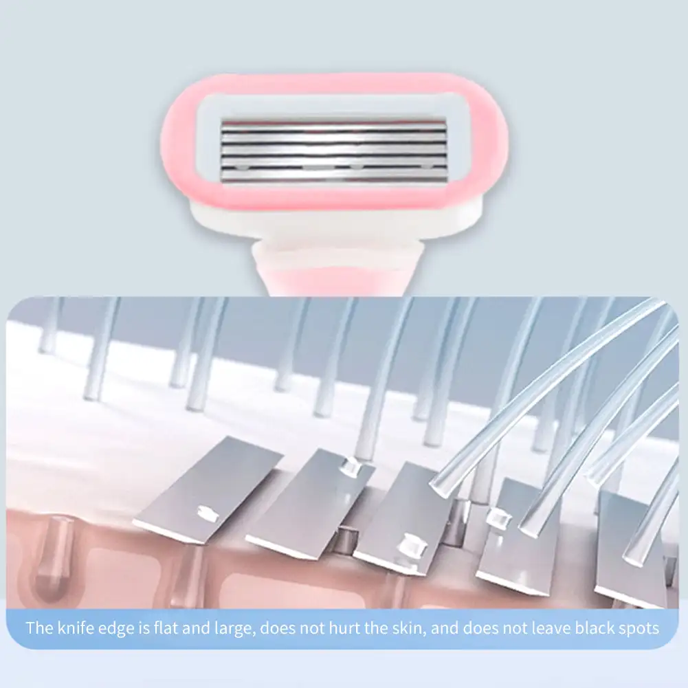 Maquinilla de afeitar de seguridad para mujer, 1 Uds., cuchillas de afeitar Manual de acero inoxidable para Barba, pelo corporal B Ikini, afeitadora de axilas y muslos, afeitado portátil