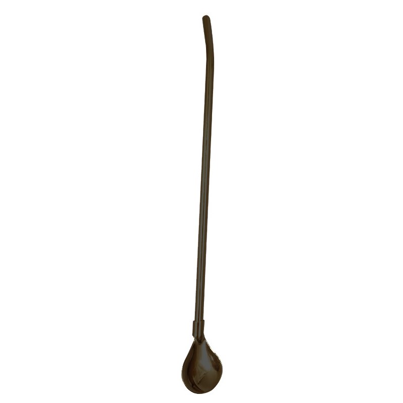 Eco Freundliche 304 Edelstahl wiederverwendbar Strohhalme Löffel Bahre Trinken Strohhalme Kaffee Strohhalme Löffel 215mm: Schwarz