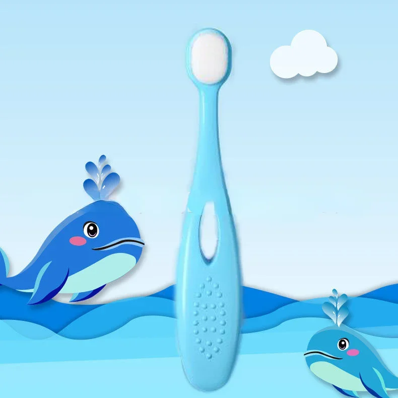 Bébé enfants brosses à dents Ultra doux brosse à dents enfants brosse à dents 360 brosse à dents fil à dents garçons filles soins des dents: green