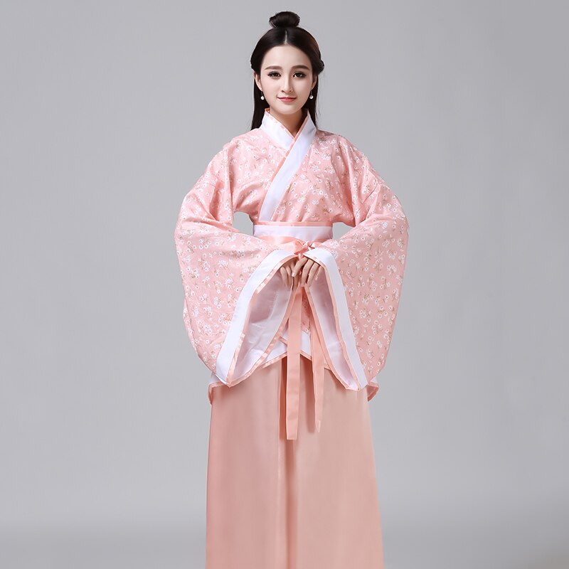 Chinese Traditionele Vrouwen Hanfu Jurk Chinese Fairy Jurk Rood Wit Hanfu Kleding Tang-dynastie Chinese Oude Kostuum: Pink / L  Height 165-172CM