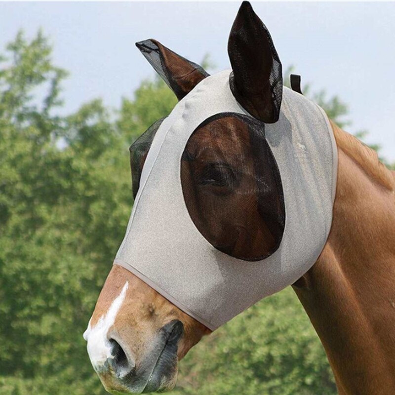 Hästhuvudmask häst ansikts myggskydd hästhuvud mygg och flugmask hästhuvudmask