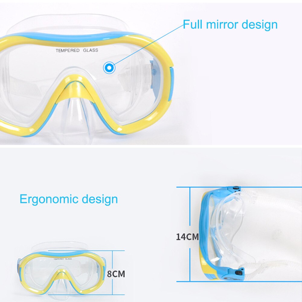 Kids Snorkel Set Anti-Fog Swimming Goggles Breathing Tube Full Dry Snorkel Equipment Swimming Accessories For Children