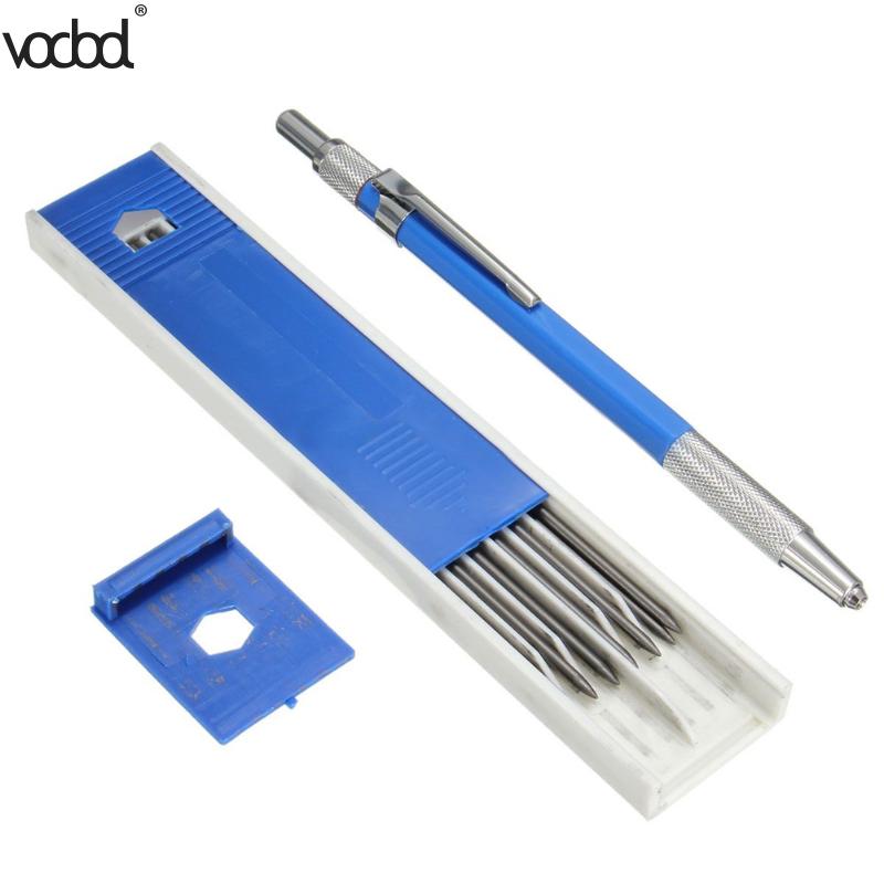 Metal Automatic Mechanical Pencils 2.0mm 2B Lead Holder Drafting Drawing Pen Pencil Set with 12 Pieces Leads Writing Stationery